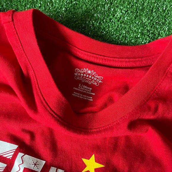 Wondershop Feliz Navidad Crew Neck Short Sleeve Loungewear Pajama Sleep Top L - Picture 8 of 13